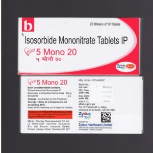 Isosorbide Mononitrate Tablets 5 Mono 20