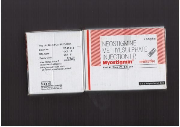 Neostigmine Methylsulphate Injection IP Myostigmin 2.5mg